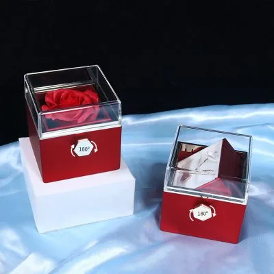 Hộp Quà Tặng đựng Trang Sức Hoa Hồng Sáp Xoay Tròn Jiraiya LILI 107909 3