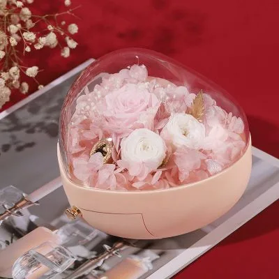 Hộp Quà Tặng đựng Trang Sức Trái Tim Hoa Hồng Sáp Nelson LILI 107936 2