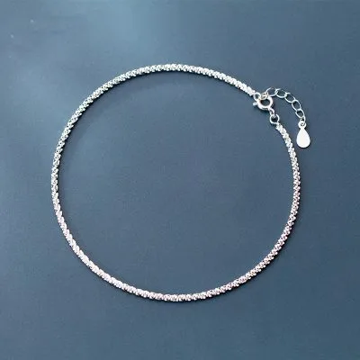 Lắc Chân Bạc Nữ Dạng Dây Xù Vanessa LILI 109829 1