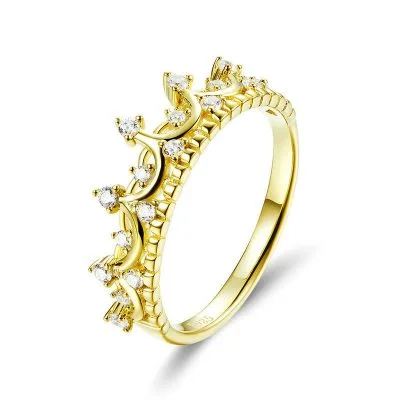 Nhẫn Bạc Nữ đính đá CZ Vương Miện Công Chúa Lennox LILI 104932 1
