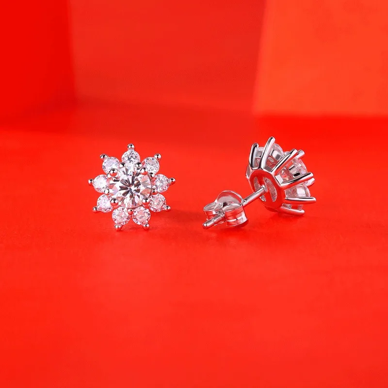 Bong Tai Bac Nu Dinh Kim Cuong Moissanite Hinh Bong Hoa Tuyet LILI 144725 3