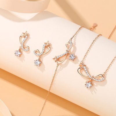 Bông Tai Bạc Nữ đính đá CZ Hình Chiếc Nơ Lấp Lánh Kimberly LILI 126508 1