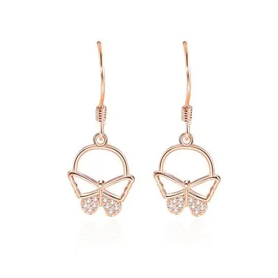 Bông Tai Bạc Nữ đính đá CZ Hình Hồ điệp Kehlani LILI 126288 5