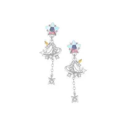 Bông Tai Bạc Nữ đính đá CZ Hình Kỳ Lân Lấp Lánh Noelle LILI 126518 4