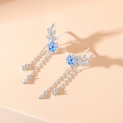 Bông Tai Bạc Nữ đính đá CZ Hình Ngôi Sao May Mắn Rosalie LILI 126447 1