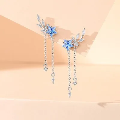Bông Tai Bạc Nữ đính đá CZ Hình Ngôi Sao May Mắn Rosalie LILI 126447 5