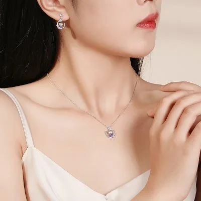 Bông Tai Bạc Nữ đính đá CZ Hình Rồng Dễ Thương Anastasia LILI 126373 2