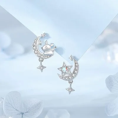 Bông Tai Bạc Nữ đính đá CZ Hươu Con Lấp Lánh Alani LILI 126427 5