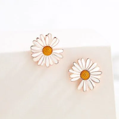 Bông Tai Bạc Nữ Hình Bông Hoa Cúc Kaylee LILI 126349 5