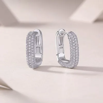 Bông Tai Bạc Nữ Nam đính Kim Cương Moissanite Temu LILI 126744 3