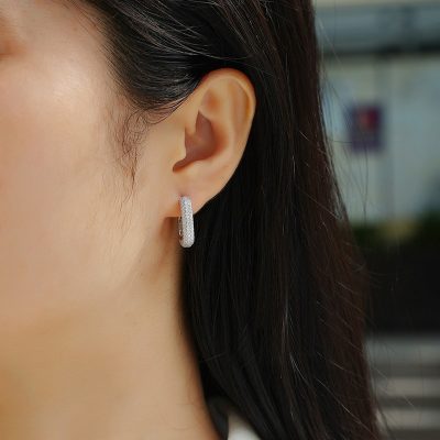 Bông Tai Bạc Nữ Nam đính Kim Cương Moissanite Temu LILI 126744 4