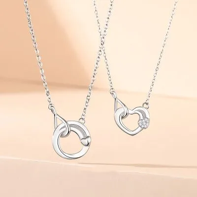 Dây Chuyền Bạc đôi đính đá CZ Câu Chuyện Tình Yêu Alaia LILI 126133 1