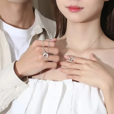 Dây Chuyền Bạc đôi đính đá CZ Câu Chuyện Tình Yêu Alaia LILI 126133 4