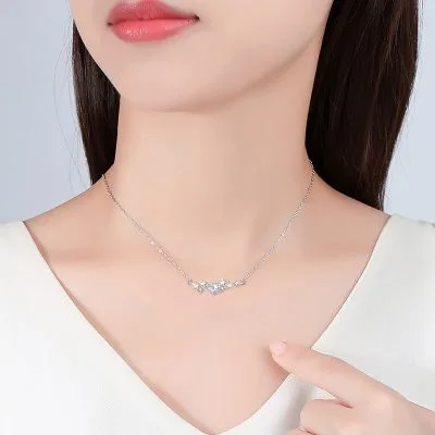 Dây Chuyền Bạc Nữ đính đá CZ Bầu Trời Sao Peyton LILI 126009 2