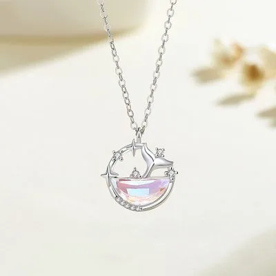 Dây Chuyền Bạc Nữ đính đá CZ Cá Voi Lấp Lánh Maeve LILI 125824 1