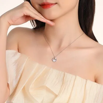 Dây Chuyền Bạc Nữ đính đá CZ Cá Voi Lấp Lánh Maeve LILI 125824 3