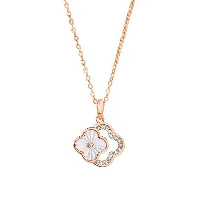 Dây Chuyền Bạc Nữ đính đá CZ Cỏ 4 Lá Eden LILI 125958 5