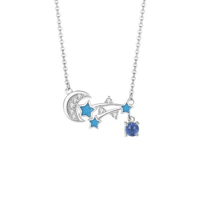 Dây Chuyền Bạc Nữ đính đá CZ Dạ Quang Hình Trăng Và Sao Lydia LILI 125750 6