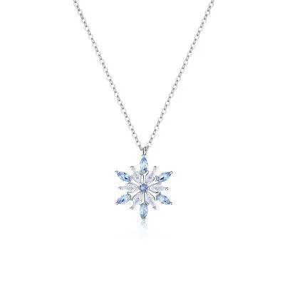 Dây Chuyền Bạc Nữ đính đá CZ Hình Bông Tuyết Athena LILI 125556 4