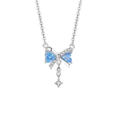 Dây Chuyền Bạc Nữ đính đá CZ Hình Chiếc Nơ Eloise LILI 125662 5