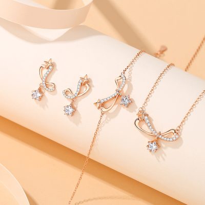 Dây Chuyền Bạc Nữ đính đá CZ Hình Chiếc Nơ Cách điệu Charlie LILI 125999 1