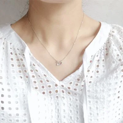 Dây Chuyền Bạc Nữ đính đá CZ Hình Chú Thiên Nga LILI 197559 22