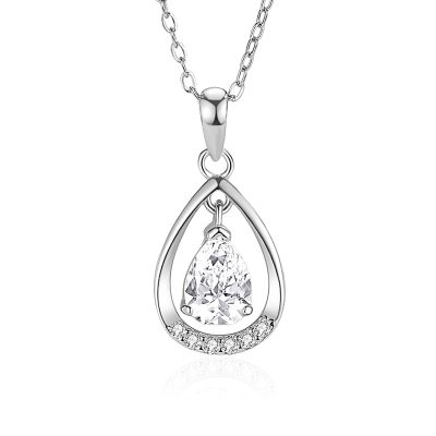 Dây Chuyền Bạc Nữ đính đá CZ Hình Giọt Nước Iris LILI 125647 5