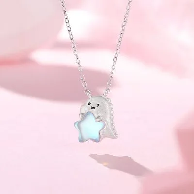 Dây Chuyền Bạc Nữ đính đá CZ Hình Khủng Long Cute LILI 125845 1