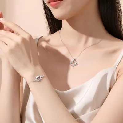 Dây Chuyền Bạc Nữ đính đá CZ Hình Nai Con Melody LILI 125888 2