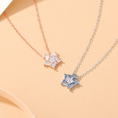 Dây Chuyền Bạc Nữ đính đá CZ Hình Ngôi Sao 5 Cánh Sawyer LILI 126815 1