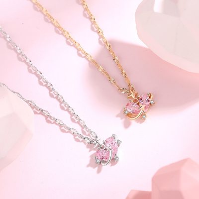 Dây Chuyền Bạc Nữ đính đá CZ Hình Trái Tim Vivian LILI 125811 1
