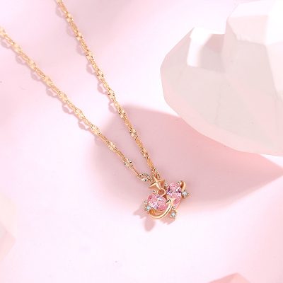 Dây Chuyền Bạc Nữ đính đá CZ Hình Trái Tim Vivian LILI 125811 6