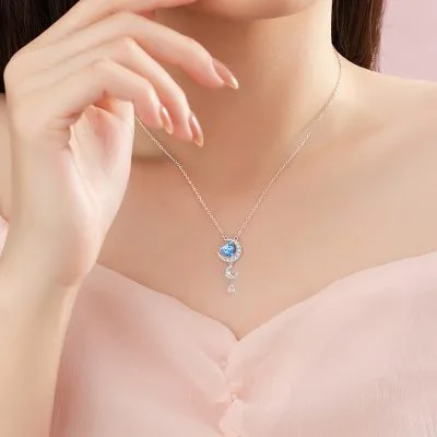 Dây Chuyền Bạc Nữ đính đá CZ Hình Trăng Và Sao Serenity LILI 125785 2