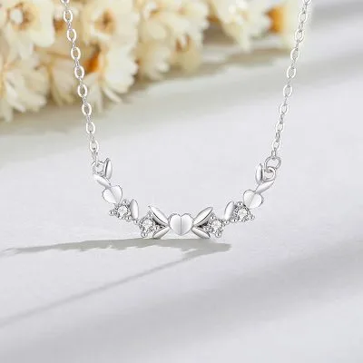 Dây Chuyền Bạc Nữ đính đá CZ Hình Vòng Nguyệt Quế Elliana LILI 126077 2