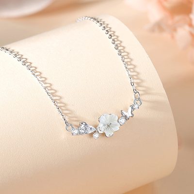 Dây Chuyền Bạc Nữ đính đá CZ Hoa Hồ điệp Aubrey LILI 125587 3