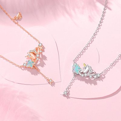 Dây Chuyền Bạc Nữ đính đá CZ Kỳ Lân Lấp Lánh Eva LILI 125878 3