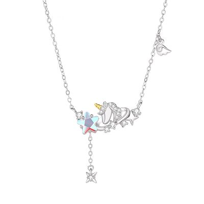 Dây Chuyền Bạc Nữ đính đá CZ Kỳ Lân Lấp Lánh Eva LILI 125878 4