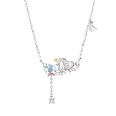 Dây Chuyền Bạc Nữ đính đá CZ Kỳ Lân Lấp Lánh Eva LILI 125878 4