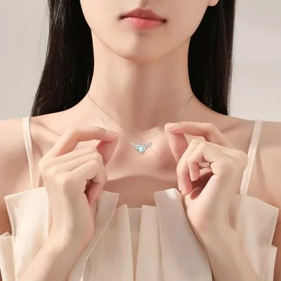 Dây Chuyền Bạc Nữ đính đá CZ Thiên Thần Tình ái Josie LILI 125974 2