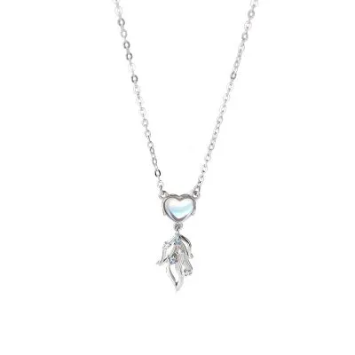 Dây Chuyền Bạc Nữ đính đá CZ Tiên Cá Tình Yêu Rylee LILI 125868 4