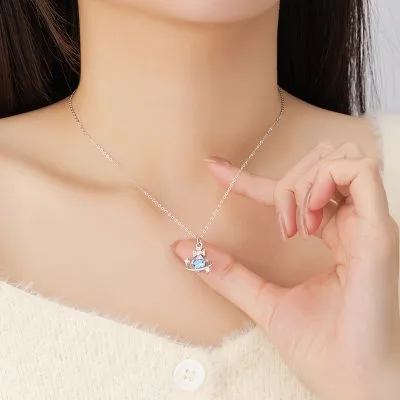 Dây Chuyền Bạc Nữ đính đá CZ Trái Tim Lấp Lánh Skylar LILI 125680 2