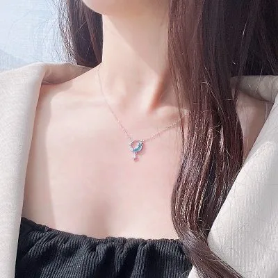 Dây Chuyền Bạc Nữ đính đá CZ Trăng Và Sao Samantha LILI 125858 2