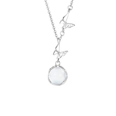 Dây Chuyền Bạc Nữ đính đá Chalcedony Hình Hồ điệp Millie LILI 126038 6