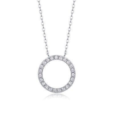 Dây Chuyền Bạc Nữ đính Kim Cương Moissanite Hình Tròn Adalynn LILI 126087 1