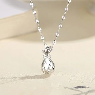 Dây Chuyền Bạc Nữ Hình Túi Tiền May Mắn Anna LILI 125610 1