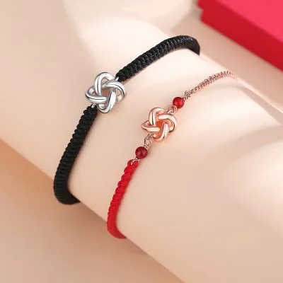 Lắc Tay Bạc Cặp đôi đính đá CZ Cỏ 4 Lá May Mắn Riley LILI 125141 1