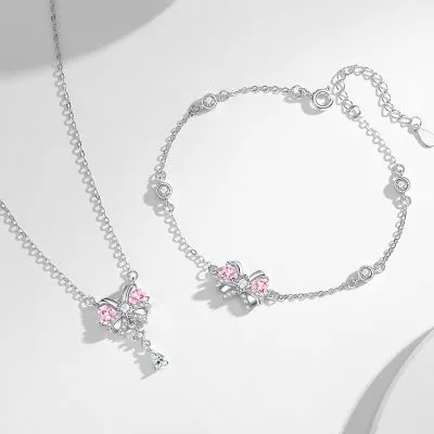 Lắc Tay Bạc Nữ đính đá CZ Hình Chiếc Nơ Elizabeth LILI 124912 2