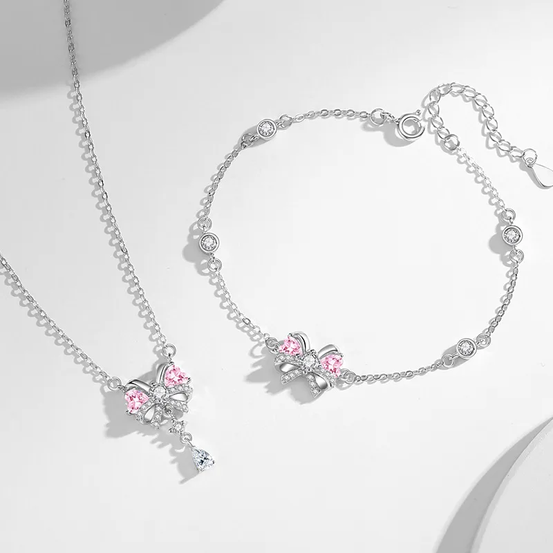 Lắc Tay Bạc Nữ đính đá CZ Hình Chiếc Nơ Elizabeth LILI 124912 2