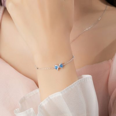 Lắc Tay Bạc Nữ đính đá CZ Hình Chiếc Nơ Scarlett LILI 124901 2