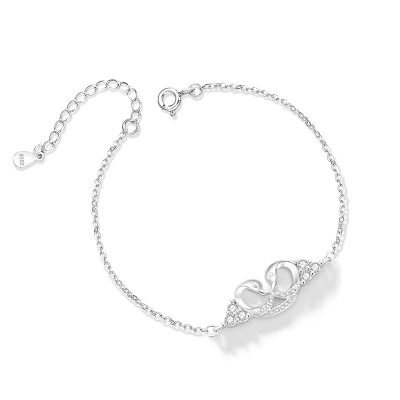 Lắc Tay Bạc Nữ đính đá CZ Hình đôi Thiên Nga Camila LILI 124873 5